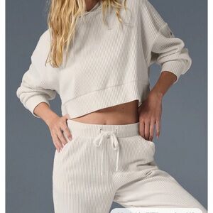 ALO Yoga Ivory Muse Hoodie & Sweatpants